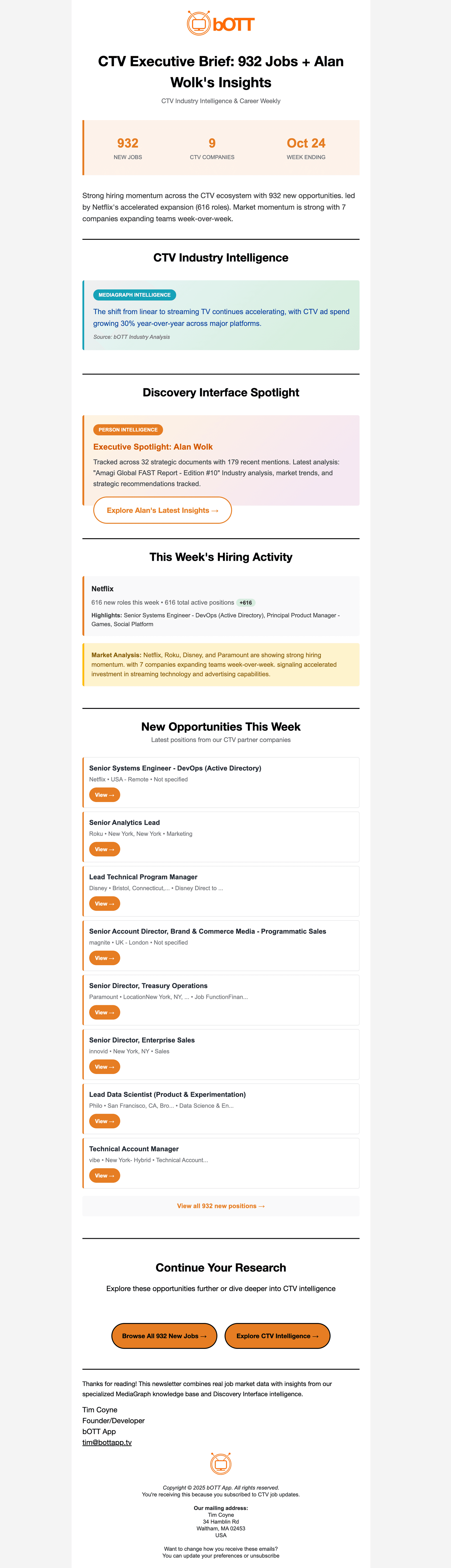 Weekly Intelligence Newsletter Preview