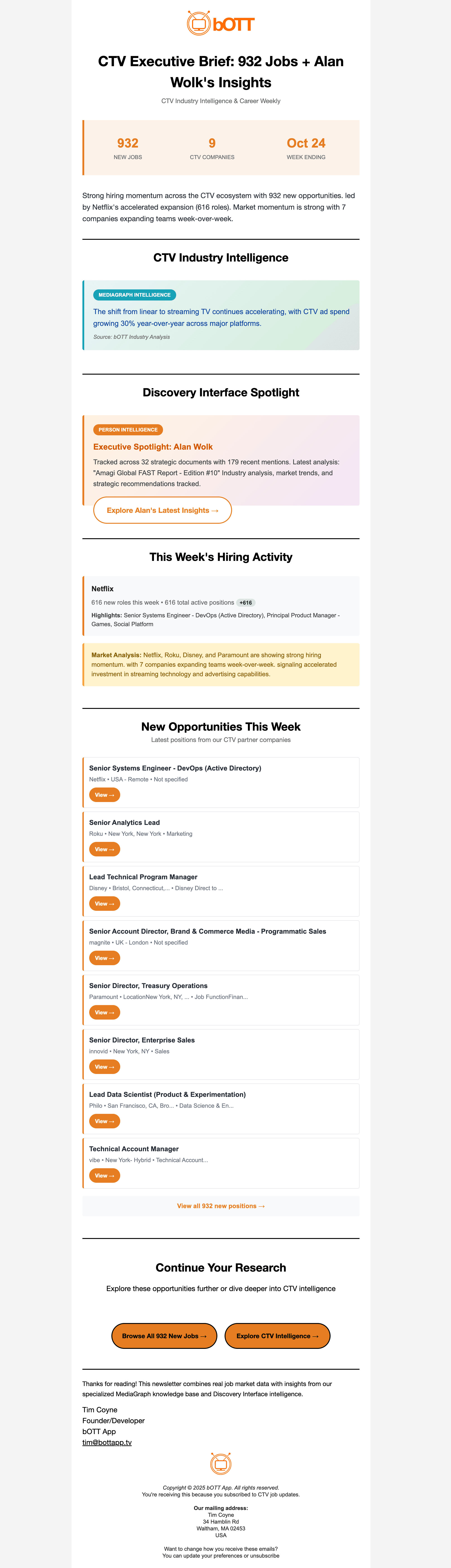 Weekly Intelligence Newsletter Preview